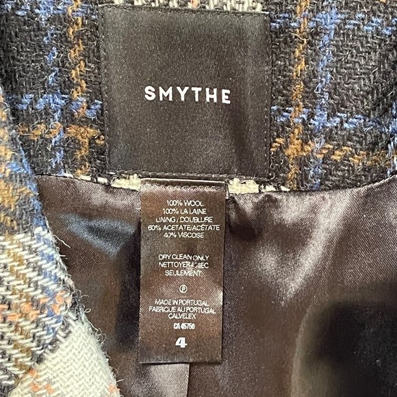 Smythe Patch Pocket Duchess Blazer in Black Ivory Plaid - Picture 11 of 12